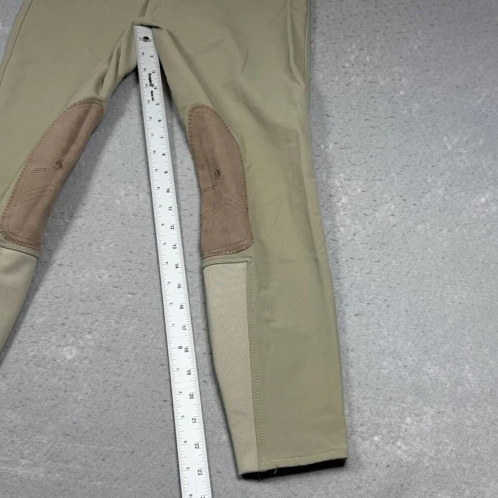 Romfh Child’s Knee Patch Equestrian Riding Breeches Girl’s Size 16 Tan Khaki